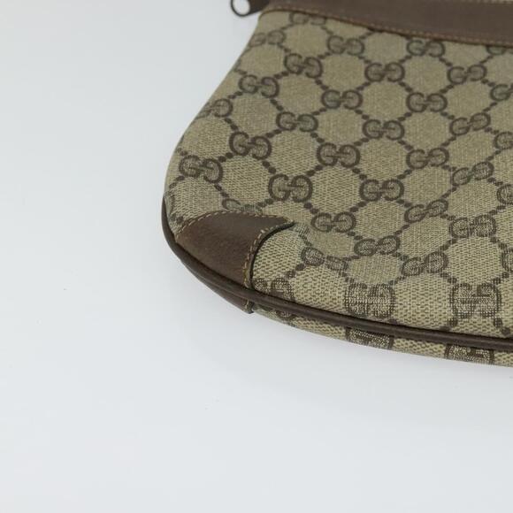 GUCCI GG Supreme Web Sherry Line Bag Pvc Beige Gold 39 02 026 - Picture 10 of 16